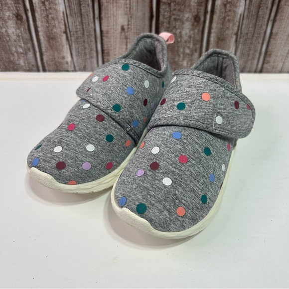 Carter's Other - Carters kids girls canvas grey sneakers shoes multi colored polka dot size 12M
